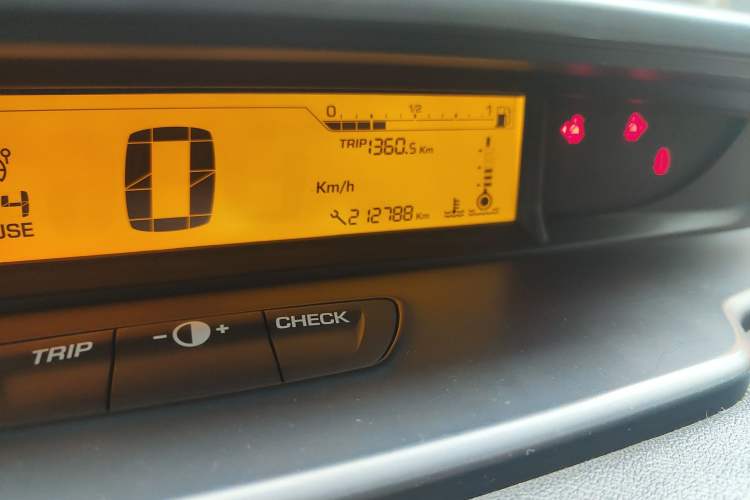 Used Citroen C-Quatre 2012 Sedan 1.6L Automatic Enjoyment Model Odometer Close Up