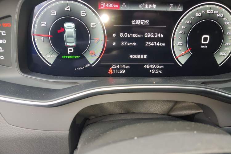 Used Audi A7 2022 45 TFSI Prestige Edition Odometer Close Up