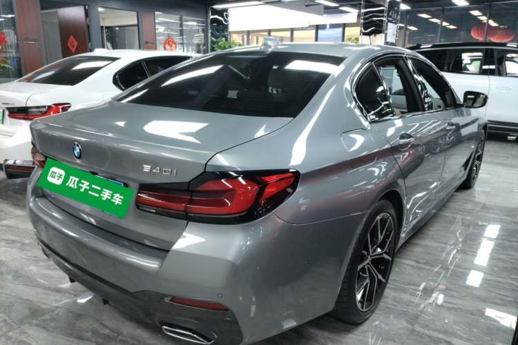 Used BMW 5 Series 2022 Second Facelift 540i Sport Line M Sport Package Rear Right 45 Deg