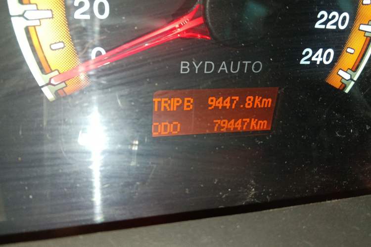 Used BYD F3 2015 Energy-Saving Edition 1.5L Manual Luxury Model Odometer Close Up