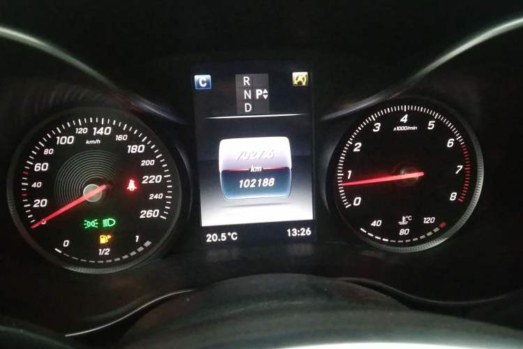 Used Mercedes-Benz C-Class 2017 C 200 Sport Edition Odometer Close Up