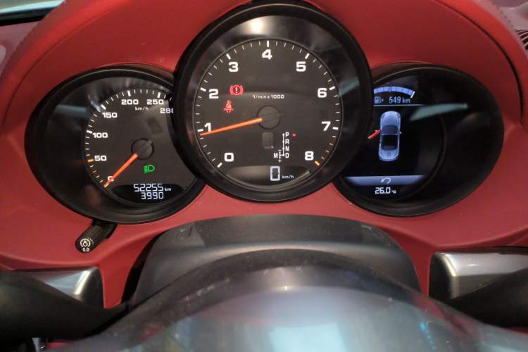 Used Porsche 718 2020 Boxster 2.0T Odometer Close Up