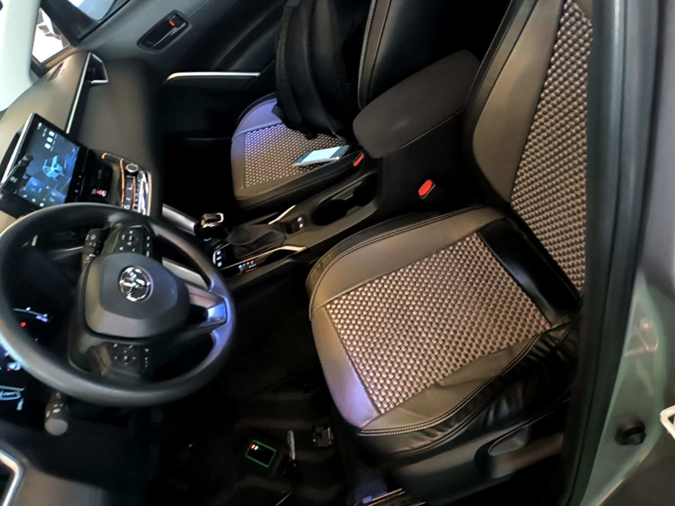 Vordere Reihe im Auto