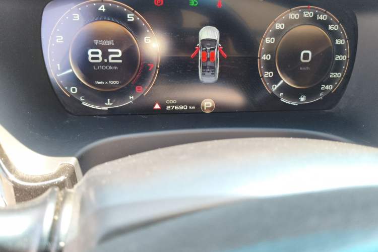 Used Geely Auto Emgrand GT 2021 1.8T Flagship Edition+ Odometer Close Up