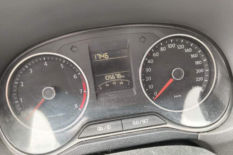 Used Volkswagen Polo 2014 1.6L Automatic Comfort Edition Odometer Close Up