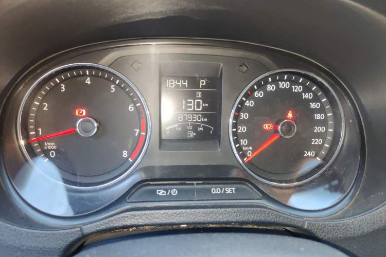 Used Volkswagen Polo 2016 1.6L Automatic Comfort Model Odometer Close Up