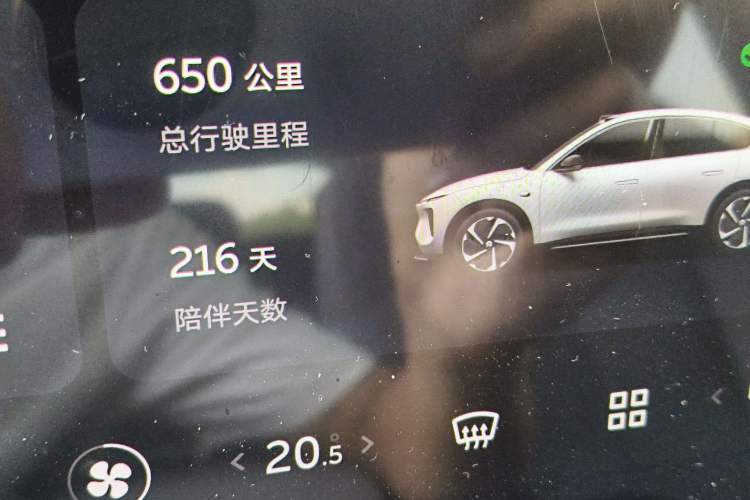 Used Nio EC6 2024 75 kWh Odometer Close Up