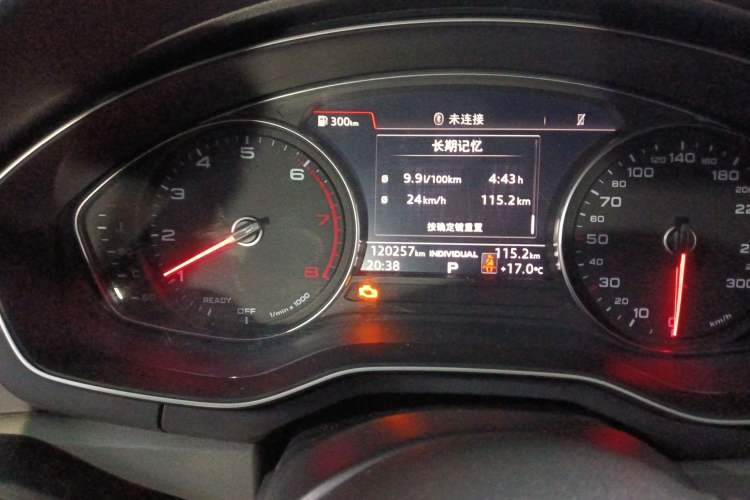 Used Audi A4L 2017 Plus 40 TFSI Ambition Model Odometer Close Up