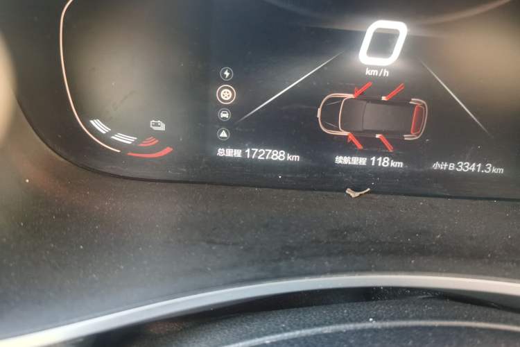 Used BAIC Beijing EU5 2022 Ride-Hailing Edition Odometer Close Up
