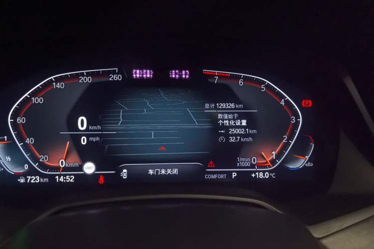 Used BMW X5 2019 xDrive40i Luxury Model with M Sport Package Odometer Close Up