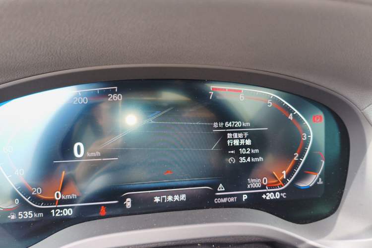 Used BMW X3 2020 xDrive28i M Sport Package Odometer Close Up