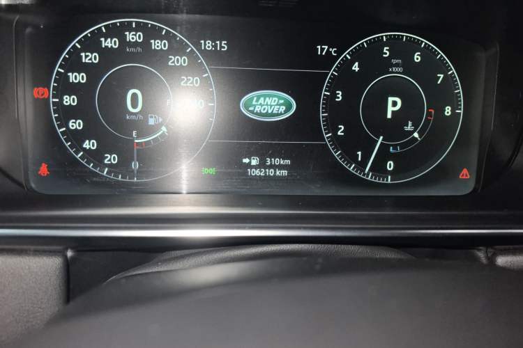 Used Land Rover Range  Odometer Close Up