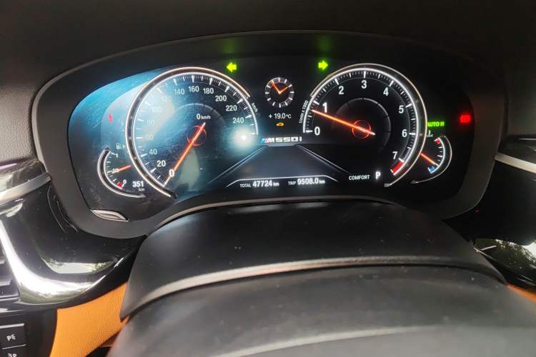 Used BMW 5 Series 2018 Restyled 530Li Luxury Edition M Sport Package Odometer Close Up