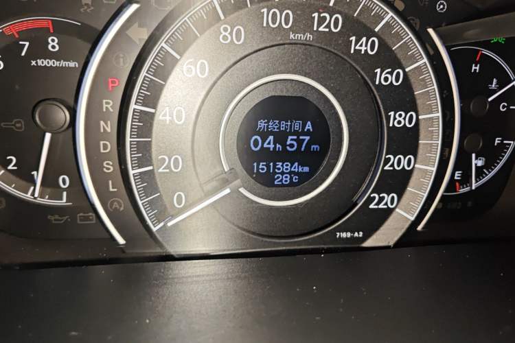 Used Honda CR-V 2015 2.4L four-wheel drive luxury version Odometer Close Up