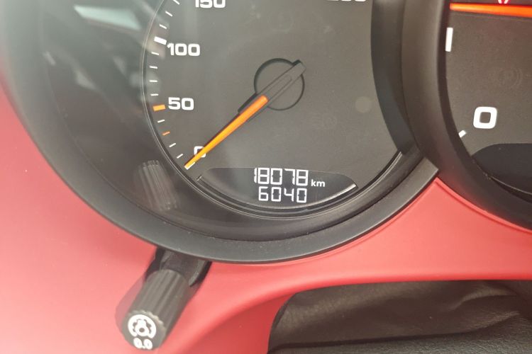 Used Porsche 718 2022 Boxster 2.0T Odometer Close Up