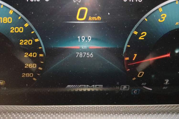 Used Mercedes-Benz A AMG 2019 AMG A 35 L 4MATIC Odometer Close Up