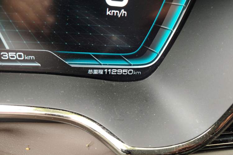 Used BYD Han 2020 EV Long-Range Luxury Model Odometer Close Up