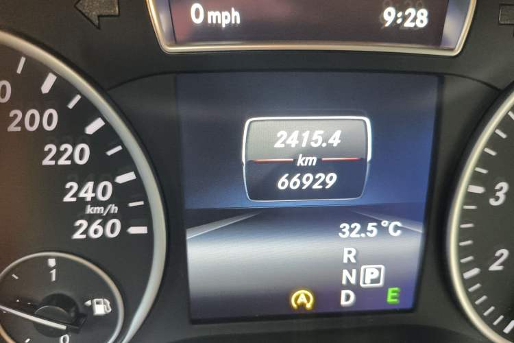 Used Mercedes-Benz A-Class 2015 A 180 Standard Model Odometer Close Up