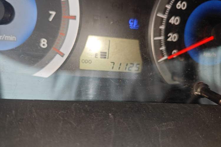 Used Toyota Corolla EX 2013 1.6L Manual Excellence Edition Odometer Close Up