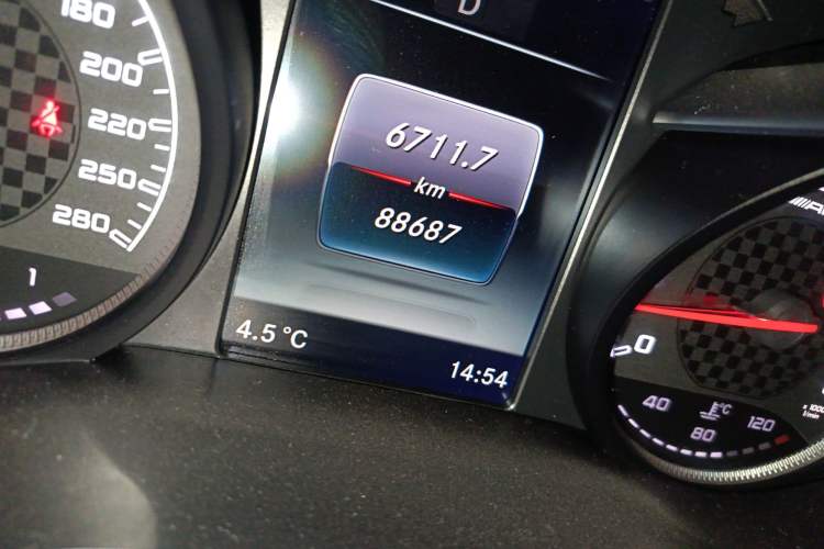 Used Mercedes-Benz GLC Coupe AMG 2017 AMG GLC 43 4MATIC Coupe SUV Odometer Close Up