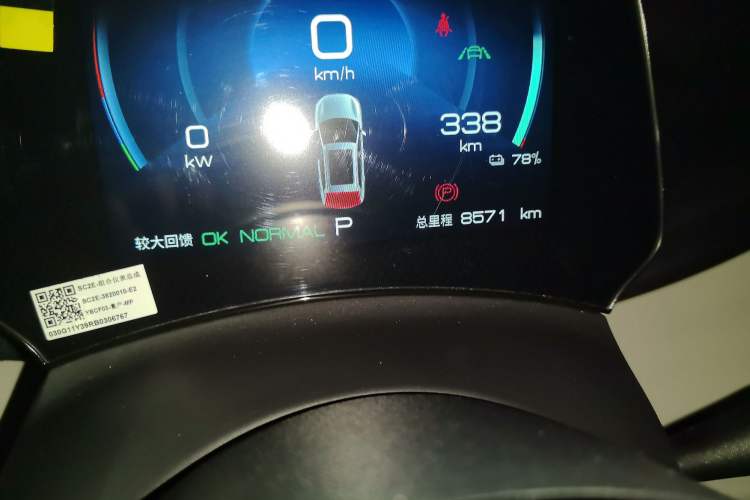 Used BYD Yuan PLUS 2024 Honor Edition 430KM Beyond Model Odometer Close Up