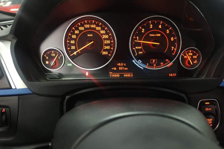 Used BMW 3 Series 2017 330i M Sport Edition Odometer Close Up