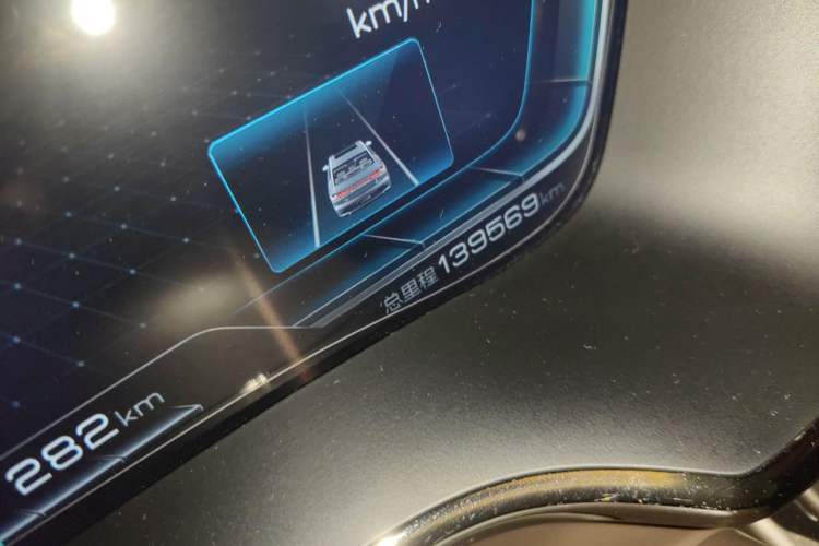 Used BYD Han 2021 EV Standard Range Luxury Model Odometer Close Up