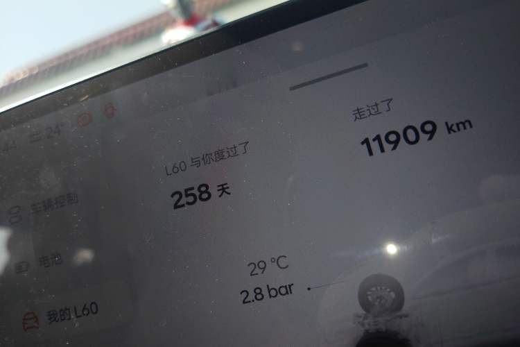 Used ONVO L60 2024 60 kWh Rear-Drive Version Odometer Close Up