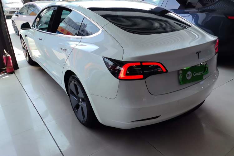 Used Tesla Model 3 2019 Standard Range Rear-Wheel Drive Upgraded Version (52 kWh) Rear Left 45 Deg