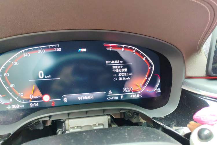 Used BMW 5 Series 2022 Second Facelift 530Li Luxury Version M Sport Package Odometer Close Up