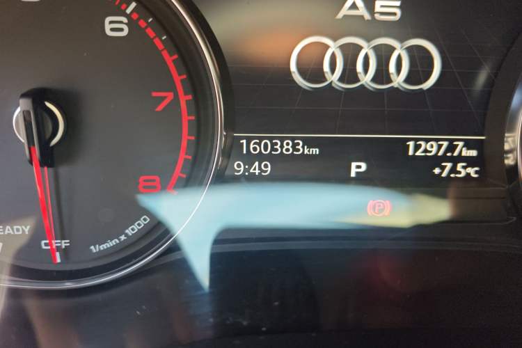 Used Audi A5 2017 Sportback 45 TFSI Fashion Model Odometer Close Up