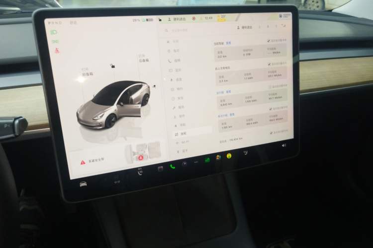 Used Tesla Model 3 2022 Rear-Wheel-Drive Version Audio And AC Panel