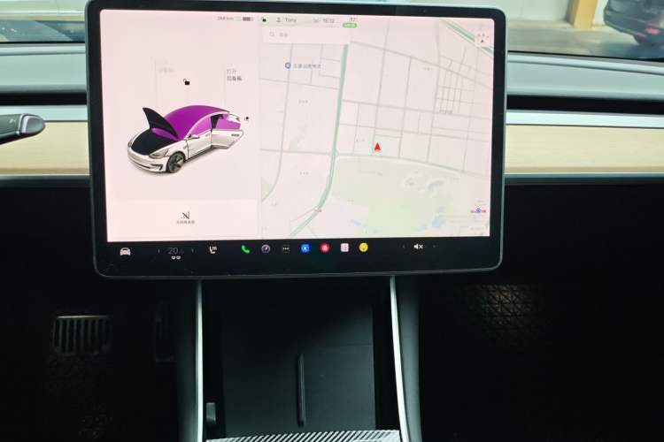 Used Tesla Model 3 2020 Long-Range Rear-Wheel-Drive Version Audio And AC Panel