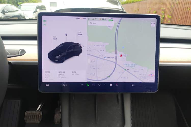 Used Tesla Model Y 2021 Long-Range All-Wheel-Drive Version 3D7 Audio And AC Panel