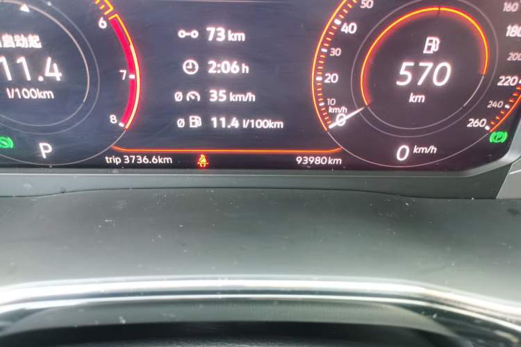 Used Volkswagen Teramont X 2019 530 V6 Four-Wheel Drive Prestige Flagship Edition Odometer Close Up