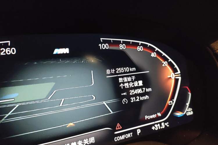 Used BMW X4 2022 xDrive 30i M Sport Package Odometer Close Up