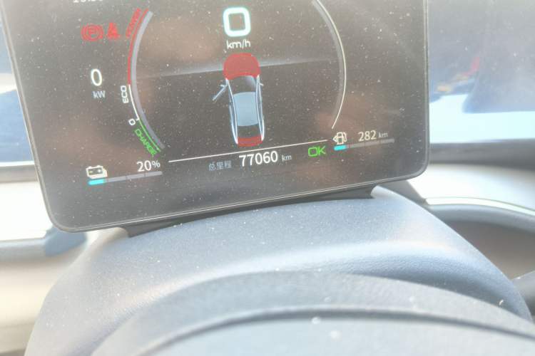 Used BYD Qin PLUS 2021 DM-i 55KM Flagship Model Odometer Close Up