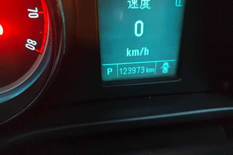 Used Buick Regal 2015 1.6T Leading Technology Model Odometer Close Up