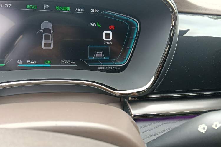 Used BYD Han 2020 EV Long-Range Deluxe Model Odometer Close Up