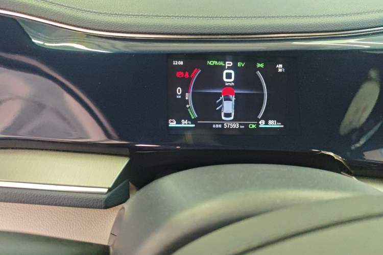 Used BYD Qin PLUS 2021 DM-i 120KM Prestige Model Odometer Close Up