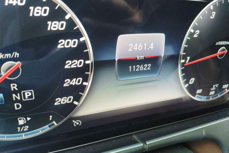 Used Mercedes-Benz E-Class 2019 E 300 L Sporty and Stylish Model Odometer Close Up