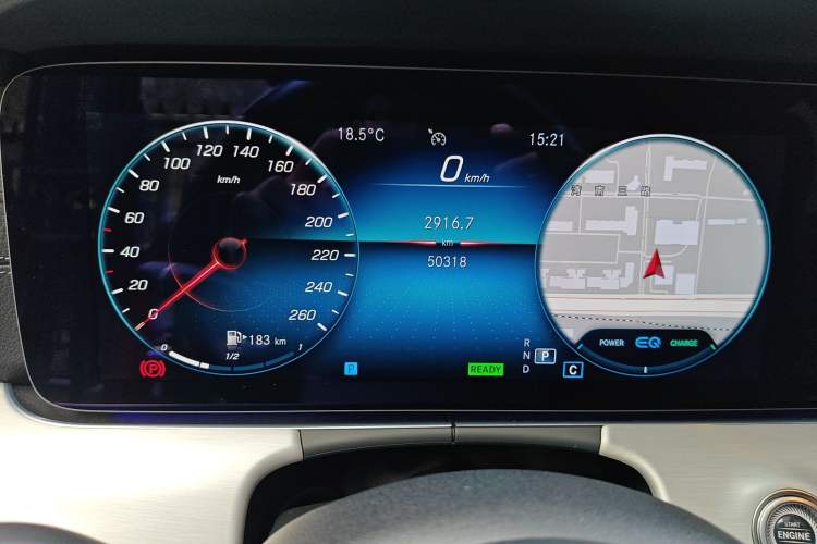 Used Mercedes-Benz E-Class 2021 E 260 Convertible Coupe Odometer Close Up