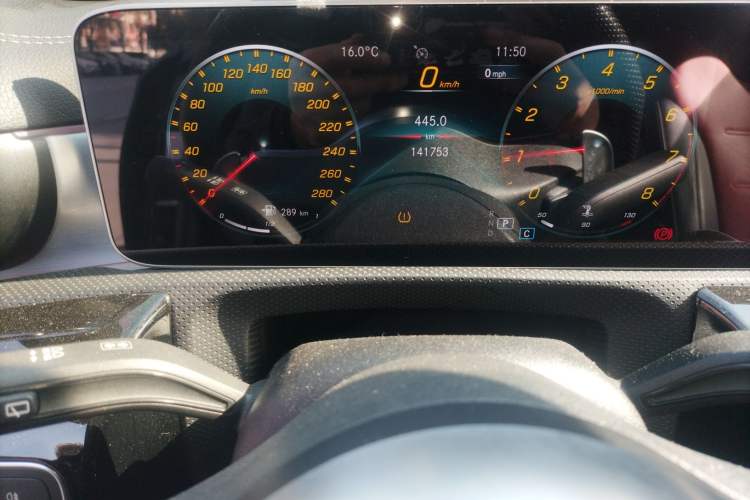 Used Mercedes-Benz A AMG 2020 AMG A 35 4MATIC Odometer Close Up