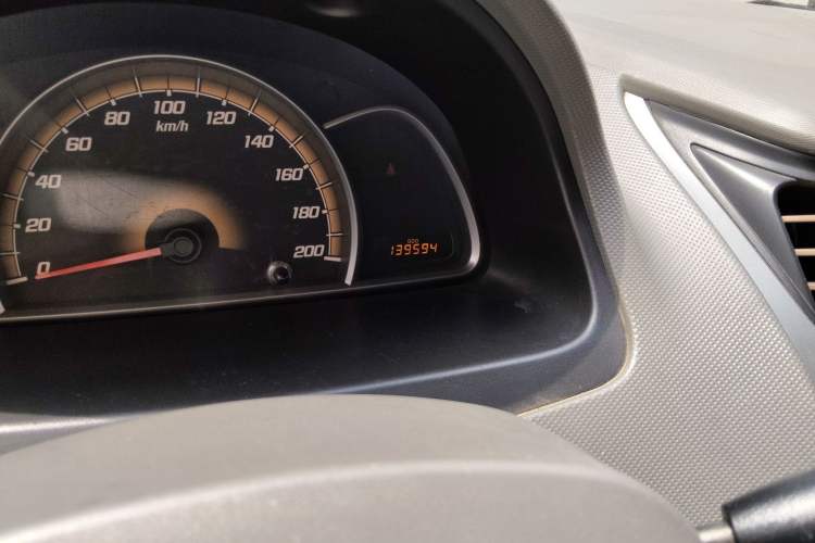 Used Chevrolet Sail 2010 Sedan 1.2L Manual Warm Edition Odometer Close Up