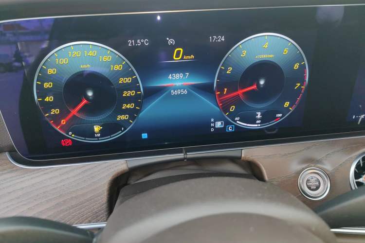 Used Mercedes-Benz E-Class 2021 E 300 L Luxury Model Odometer Close Up