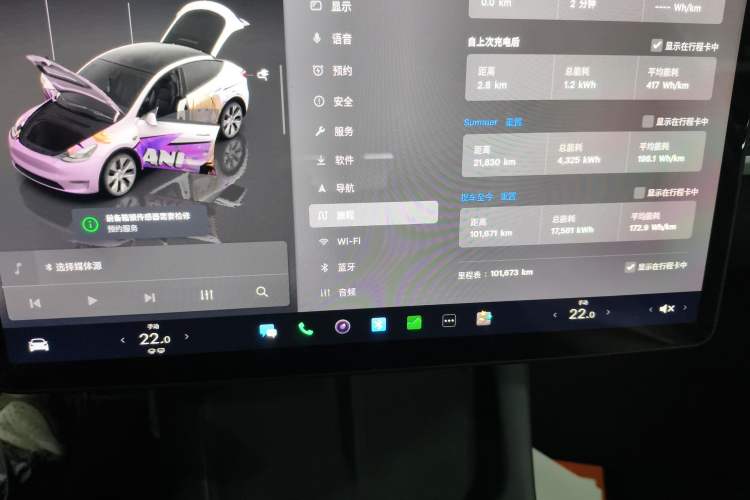 Used Tesla Model Y 2022 Revised Version Long-Range All-Wheel Drive Odometer Close Up