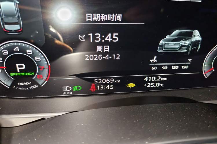 Used Audi A6L 2023 45 TFSI Prestige Dynamic Edition Odometer Close Up