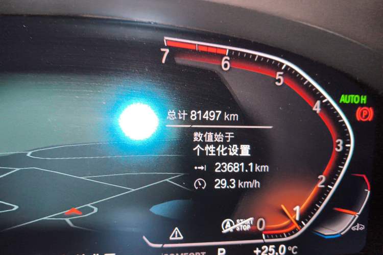 Used BMW 7 Series 2019 730Li Luxury Package Odometer Close Up