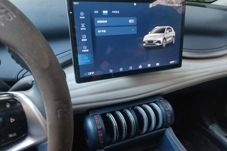 Used BYD Yuan PLUS 2022 510 km Luxury Version Audio And AC Panel