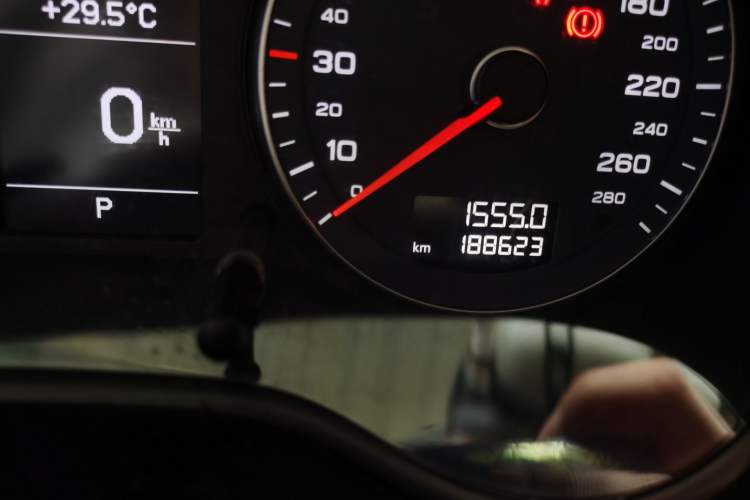 Used Audi A3 2010 Sportback 1.8T Luxury Model Odometer Close Up